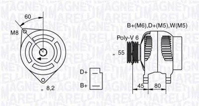 MAGNETI MARELLI 063321042010 -  Генератор